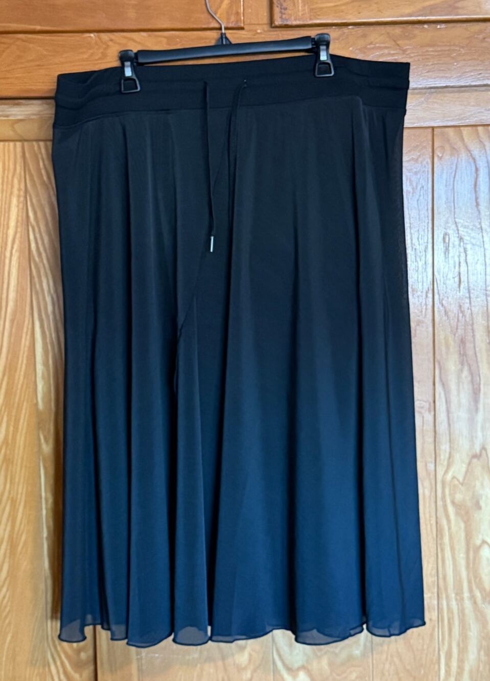 NWT Black Halara 2-in-1 Mesh Midi Skort Skirt, Plus Size 2X